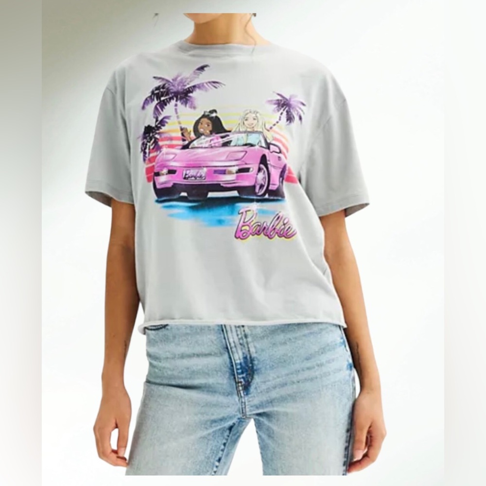 💖 Barbie Convertible Cropped Fit Short Sleeve Tee💖